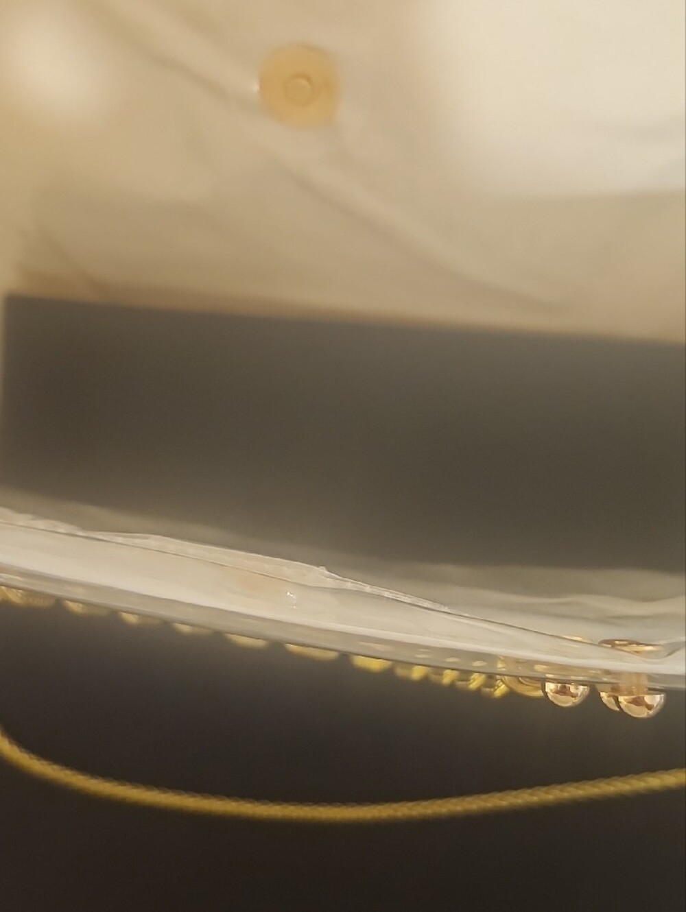Givenchy Paper Shopping Bag In PVC Plastic with Gold & Black Chain Straps - Picture 3 of 4